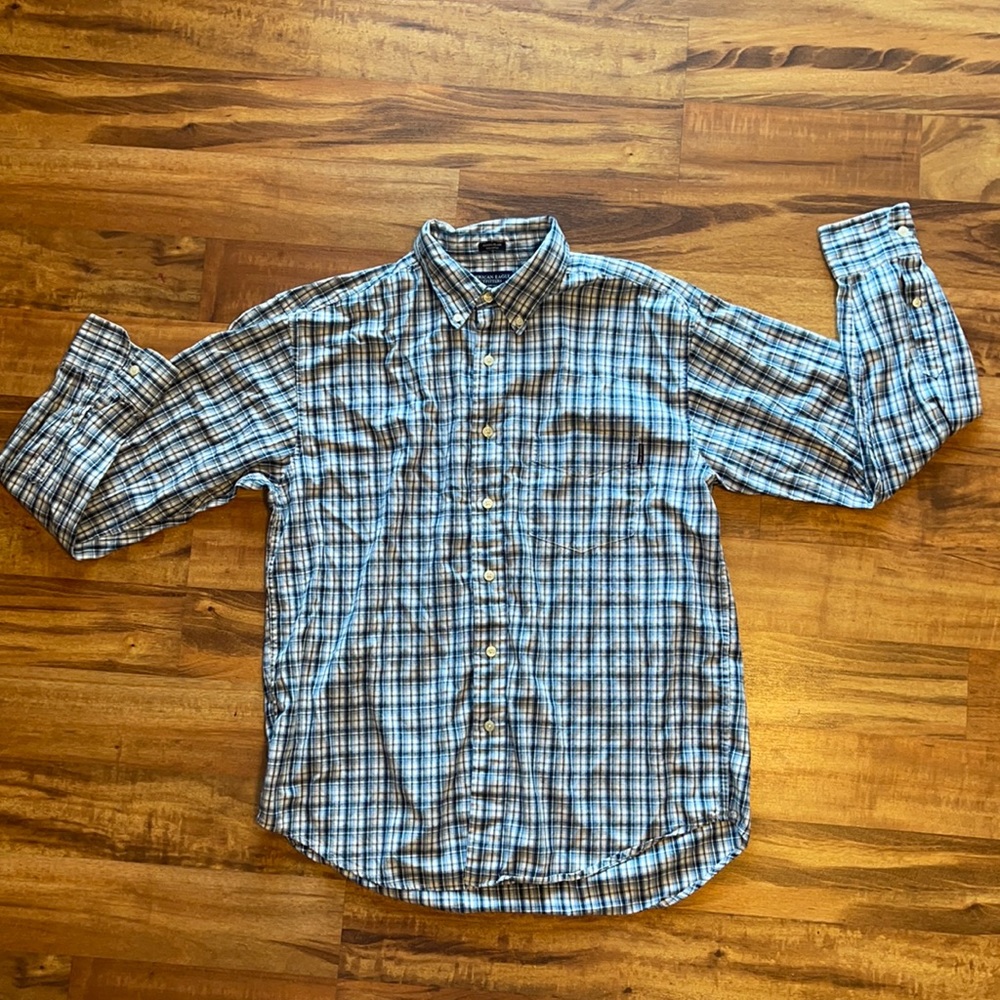 American Eagle Indigo Plaid M